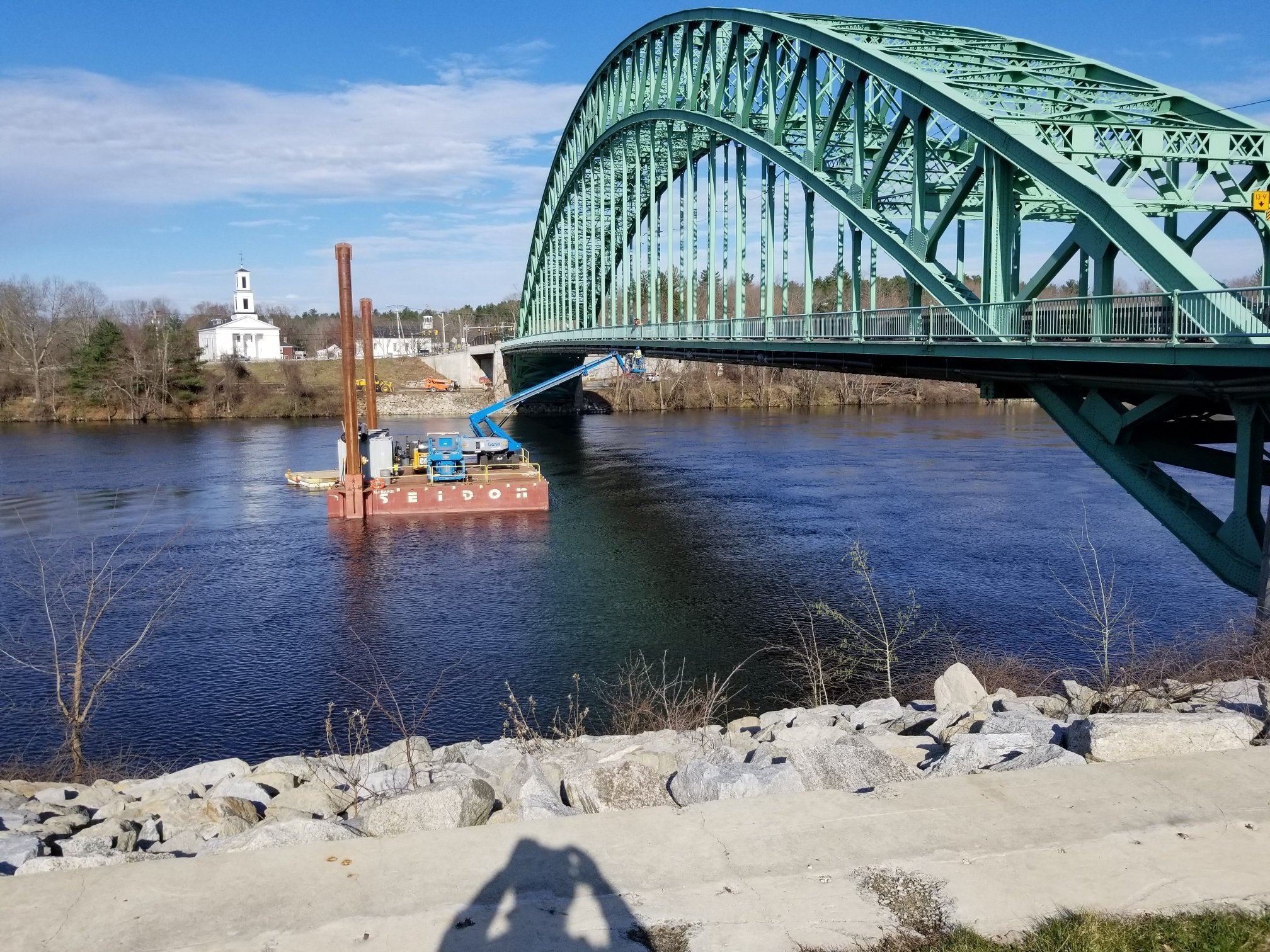 Bridge Work From the Barge