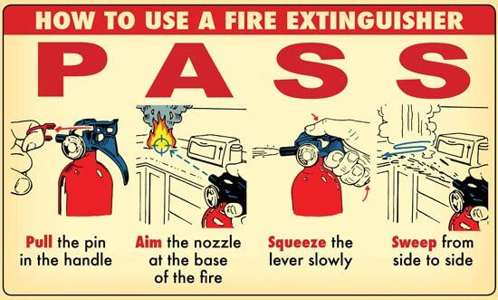 How to use a fire extinguisher